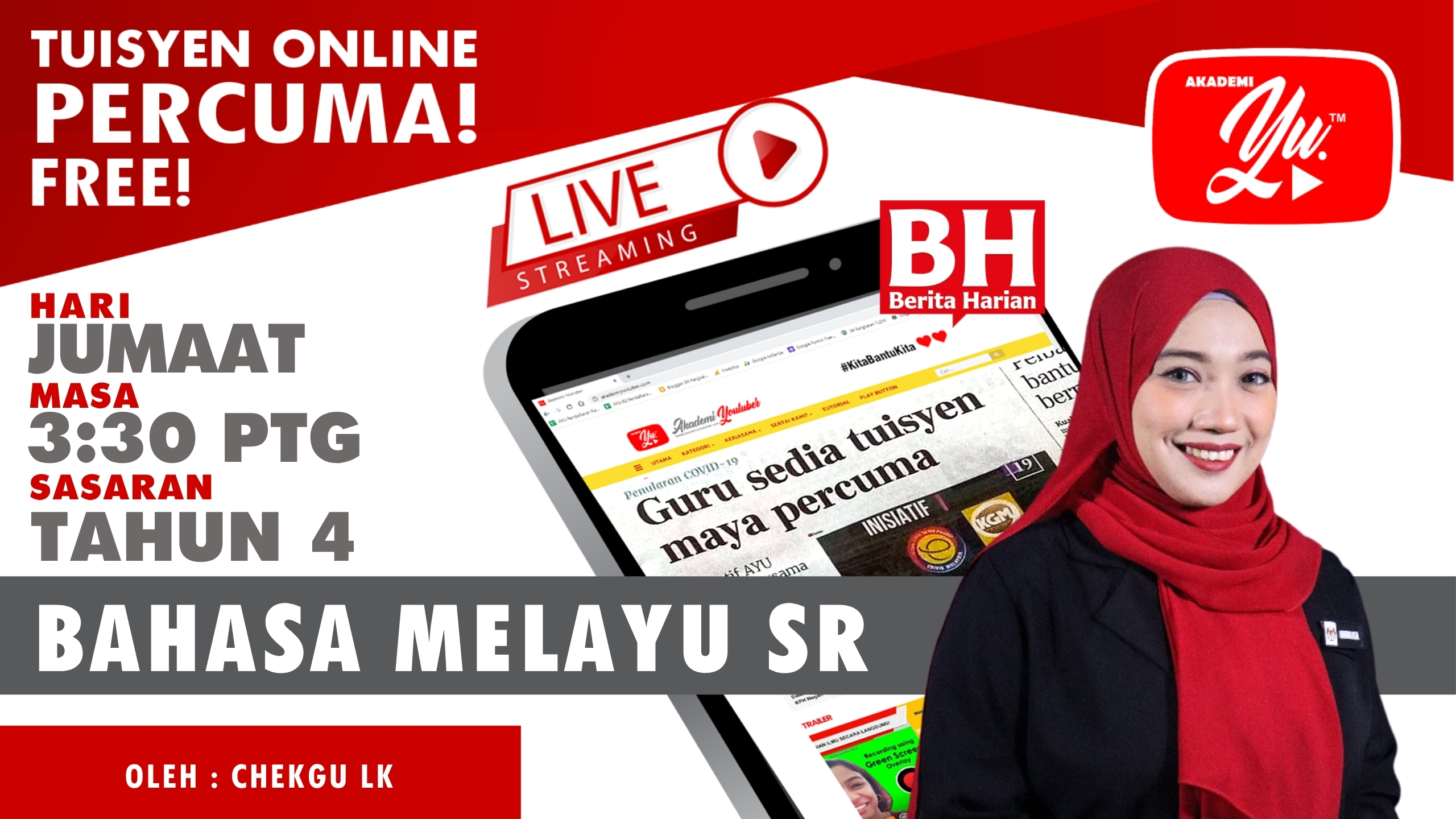 Thumbnail 🔴 [LIVE] BAHASA MELAYU SR, ULANG KAJI MATRIKS PEMBELAJARAN TAHUN 4 OLEH CHEKGU LK #AIO #48 #TUISYENPERCUMA