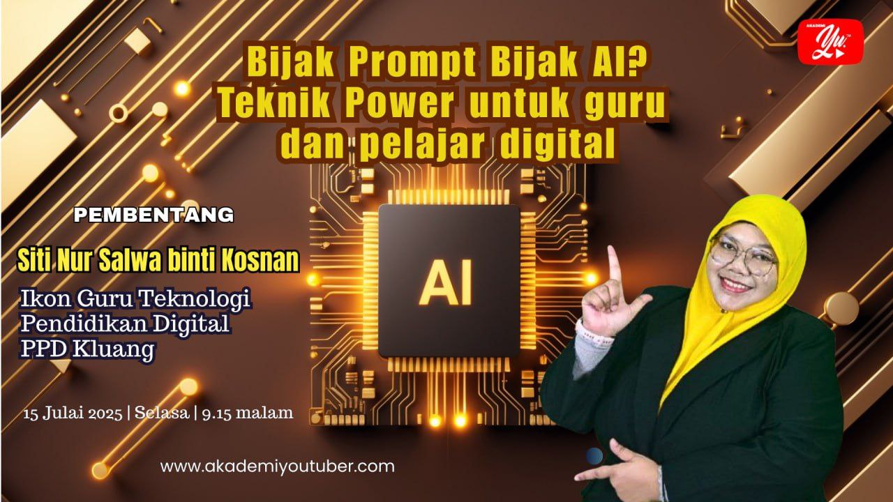 🔴 [LIVE] CAGAR-AYU #01: BIJAK PROMPT BIJAK AI? TEKNIK POWER UNTUK GURU DAN PELAJAR DIGITAL