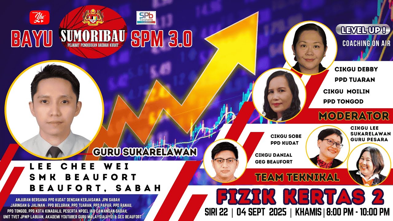  [LIVE] BAYU SUMORIBAU SPM 3.0 SIRI 22: FIZIK KERTAS 2 OLEH CIKGU LEE | SMK BEAUFORT, BEAUFORT, SABAH