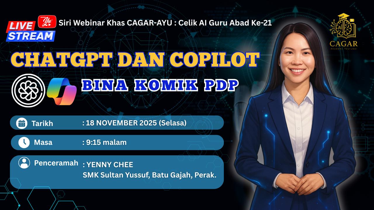🔴 [LIVE] CAGAR AYU #15 : CHATGPT DAN COPILOT : BINA KOMIK PDP